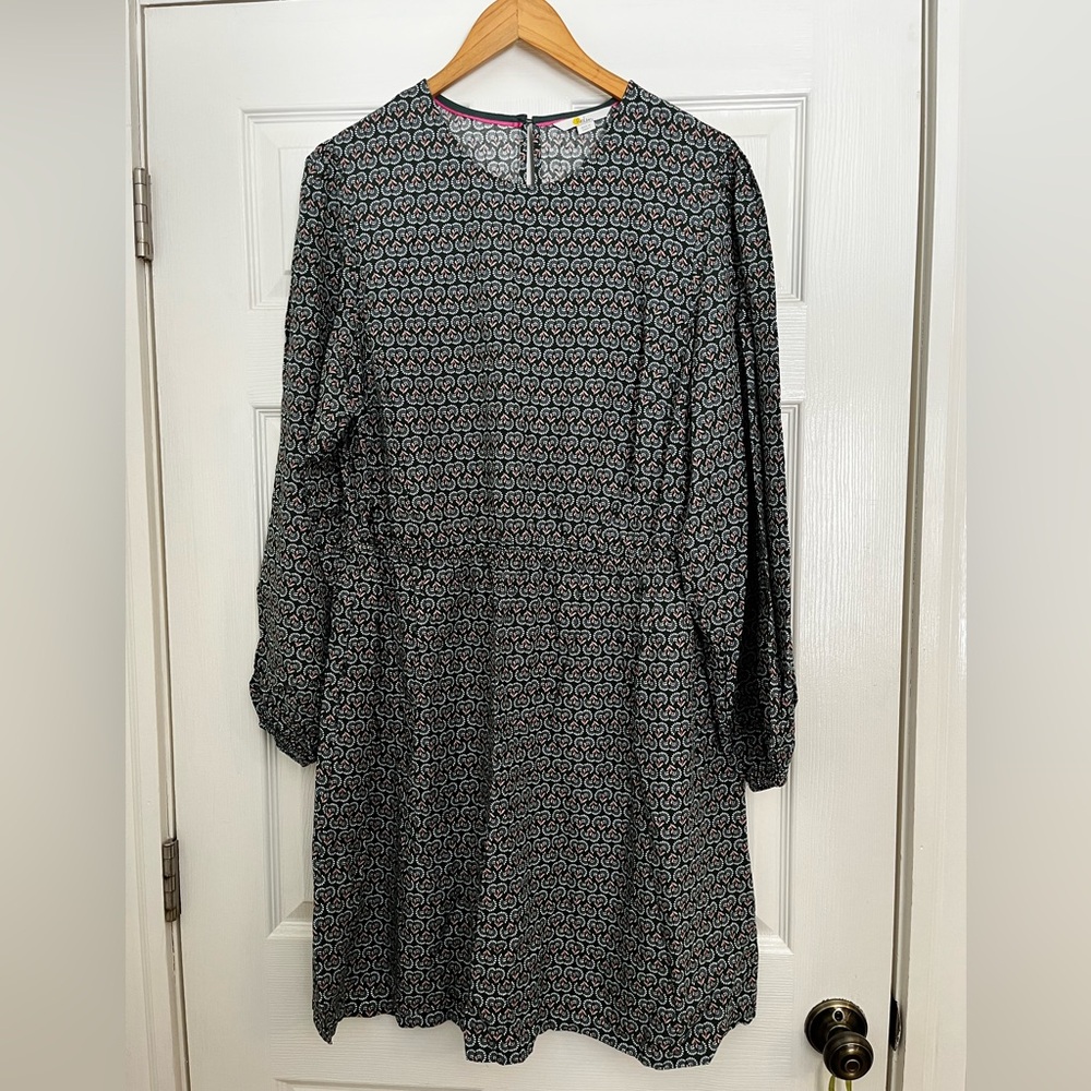 Boden dress sz 16 green floral